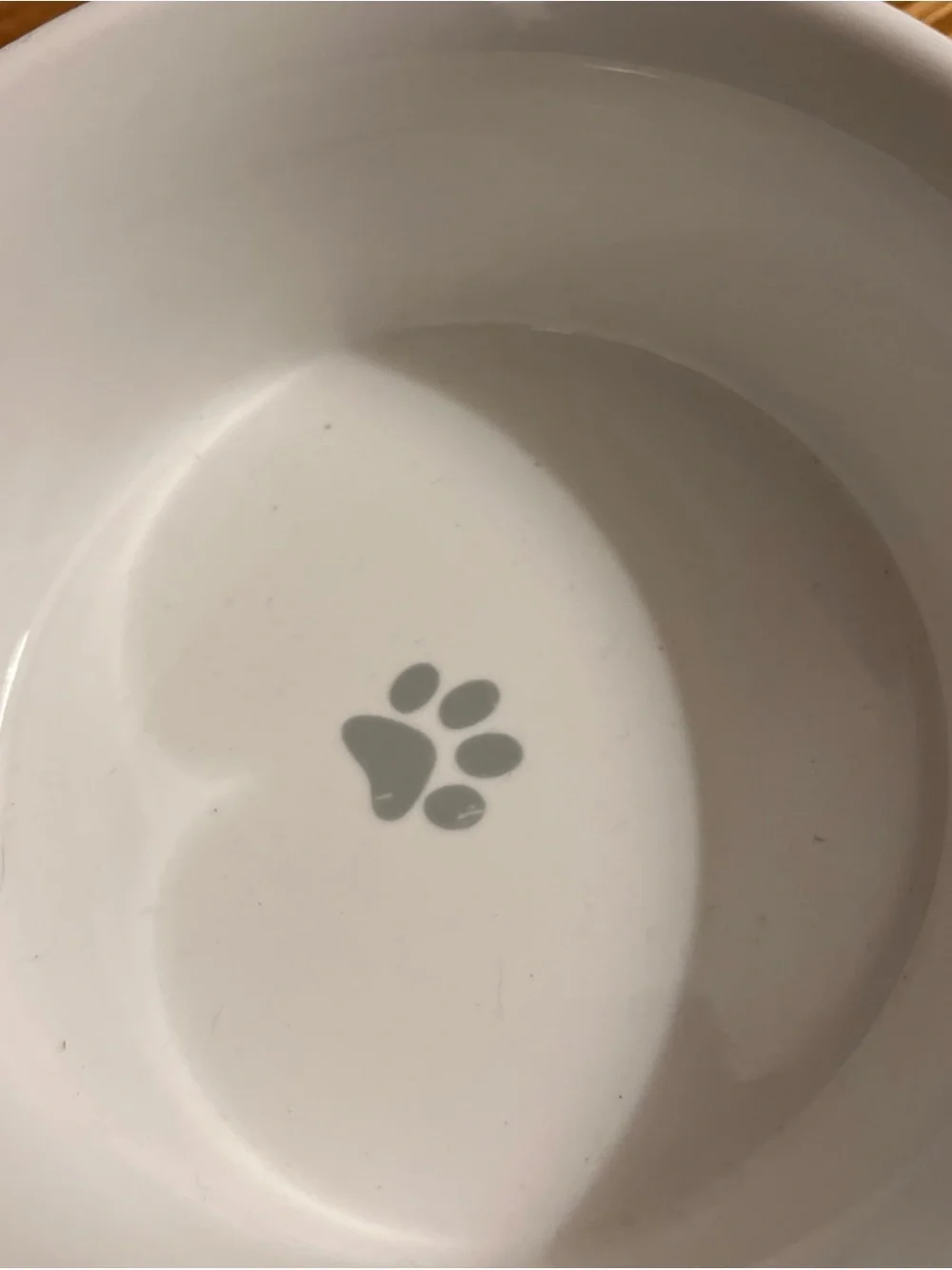Fido's Diner Ceramic Water and Food Bowl Set White Gray Dots and Gold Rim
